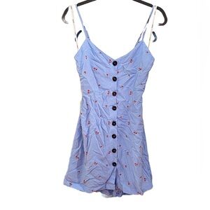 Blue floral mini dress